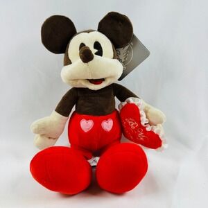 Disney Parks Mickey Mouse Valentine Vintage Style Plush 9 in Be My Valentine NWT